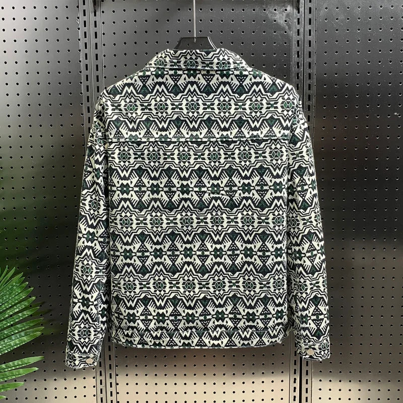 Casual Jacket With Colorful Collar