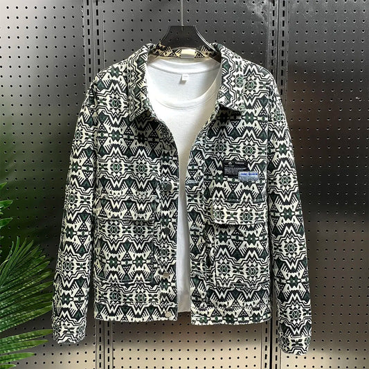 Casual Jacket With Colorful Collar