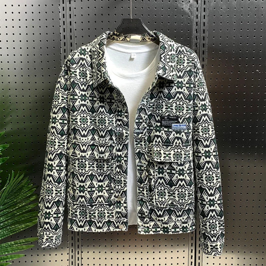 Casual Jacket With Colorful Collar