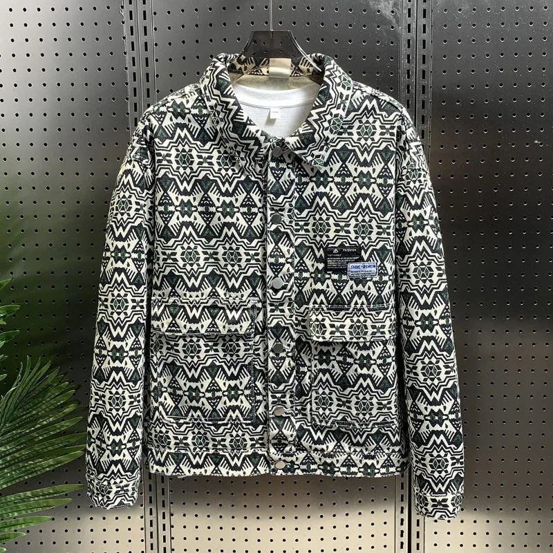 Casual Jacket With Colorful Collar