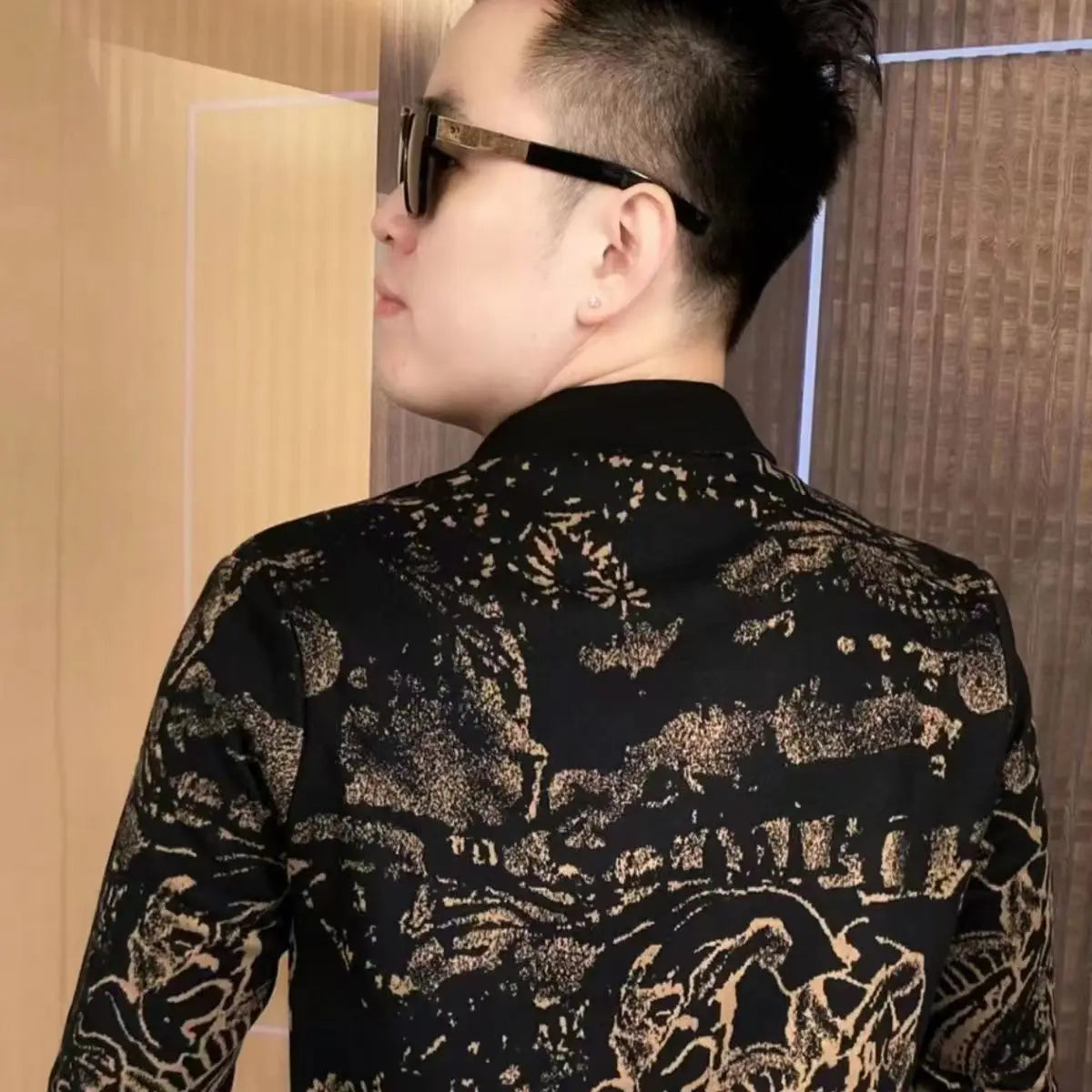 Men's Fashion New Style Personalized Handsome Collar Trendy Casual Versatile Coat