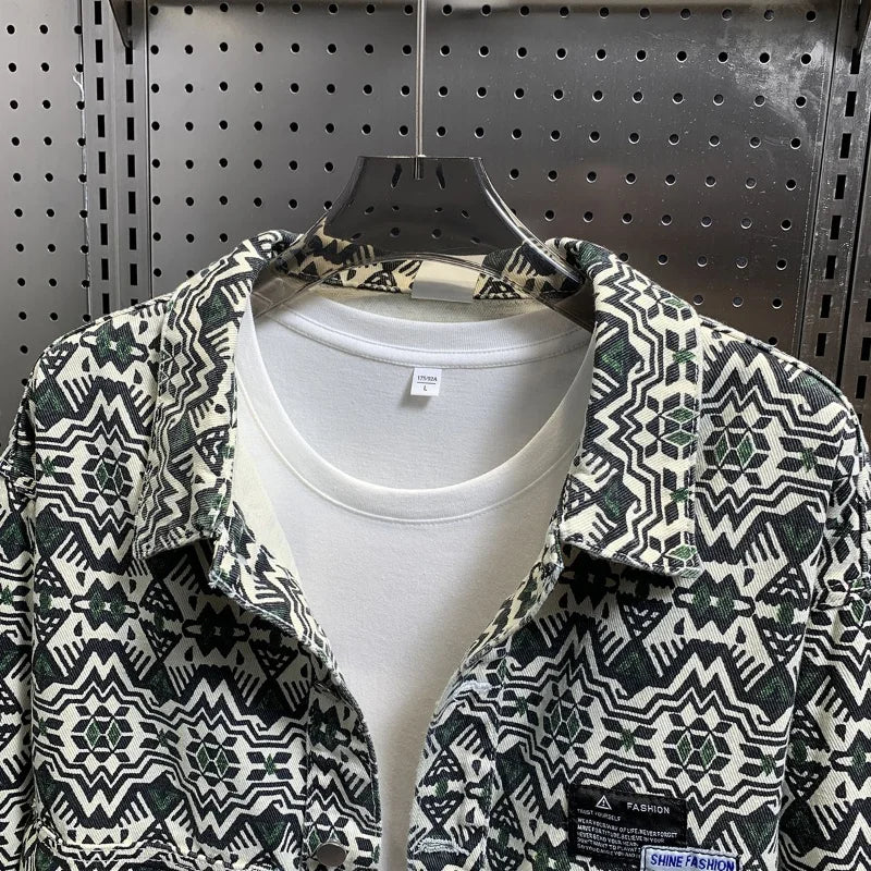 Casual Jacket With Colorful Collar