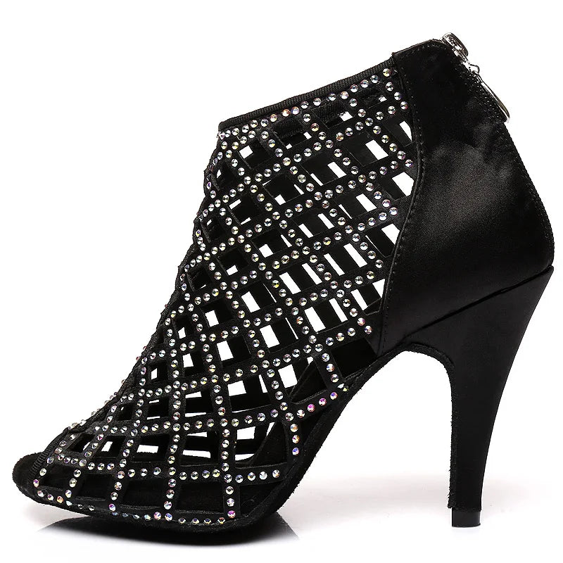 Dance Shoe Rhinestone Cuban Heel