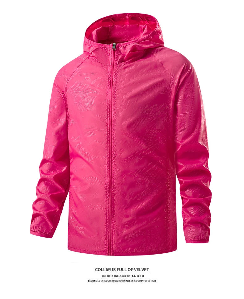 Waterproof Hiking Jackets for Men and Women Sun Protection, Windbreaker, Camping, Climbing,Rain