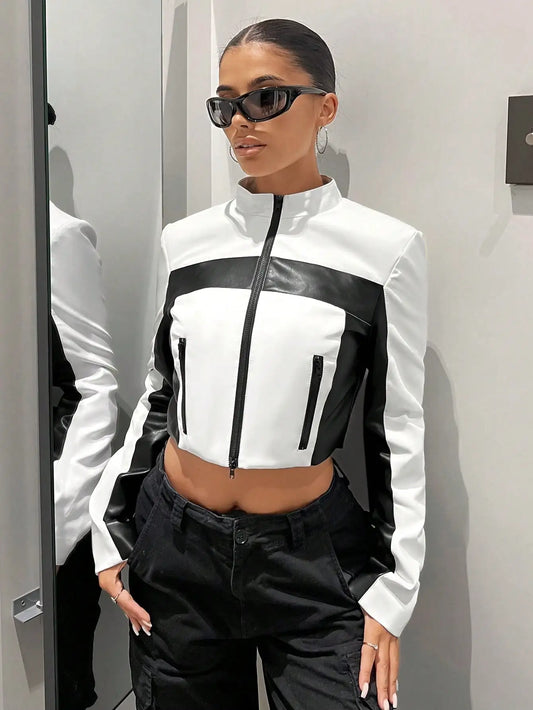 Jackets Y2K Black White