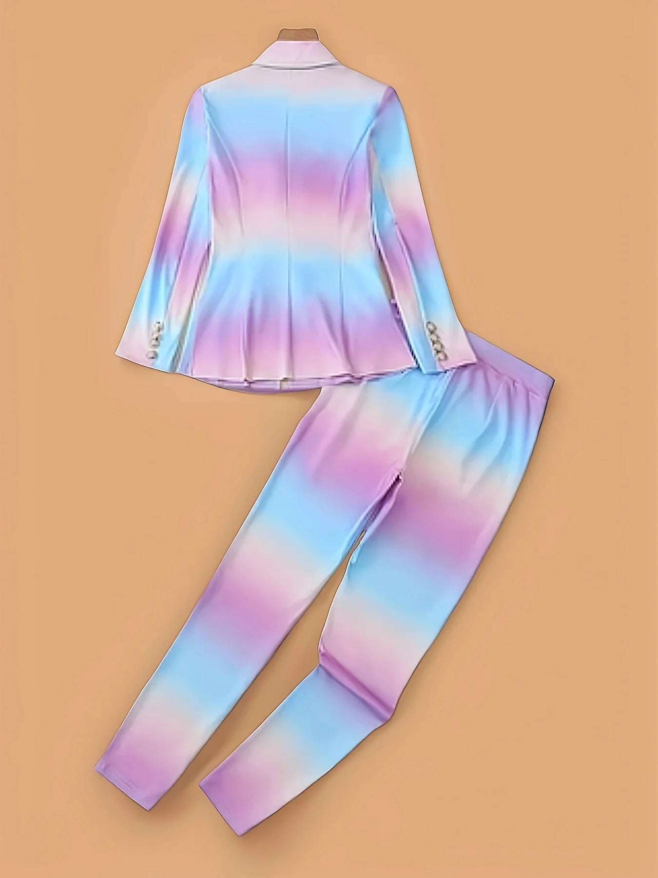 2025 double breasted lapel long sleeved suit jacket and pants clothing,