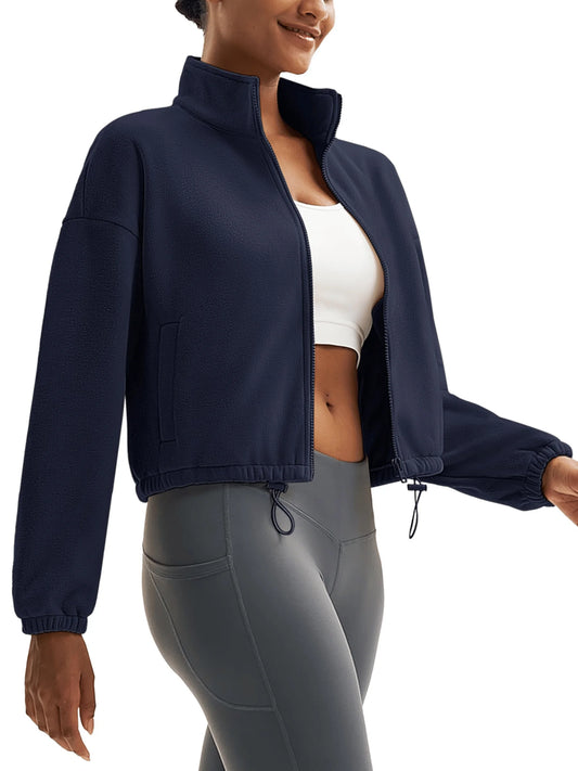 Winter Fleece Cropped Jacket Women