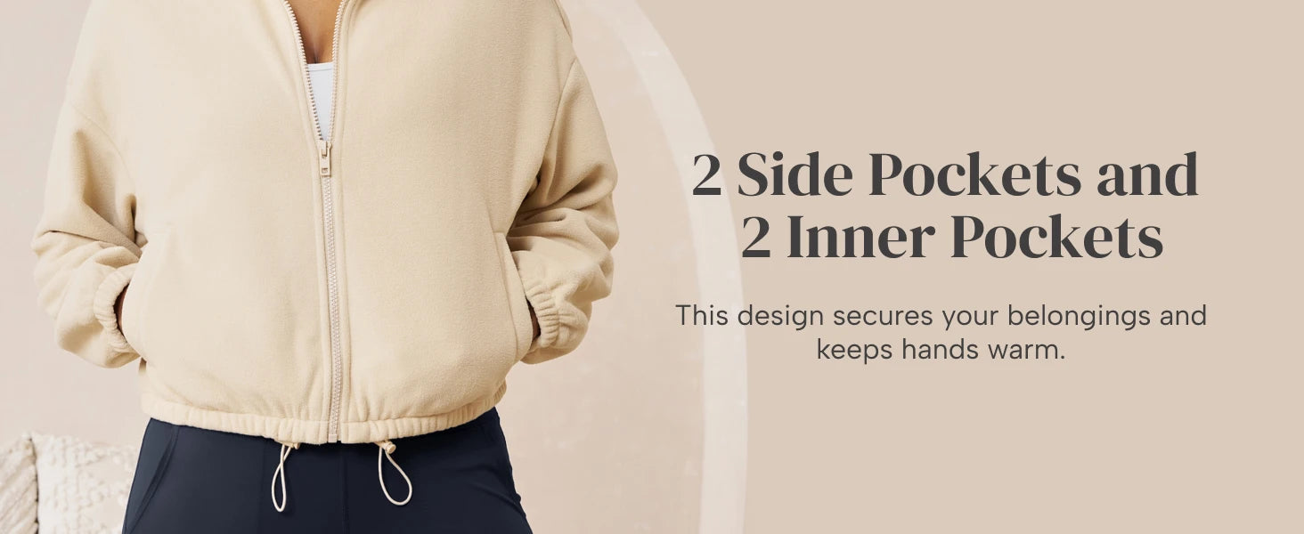 Winter Fleece Cropped Jacket Women