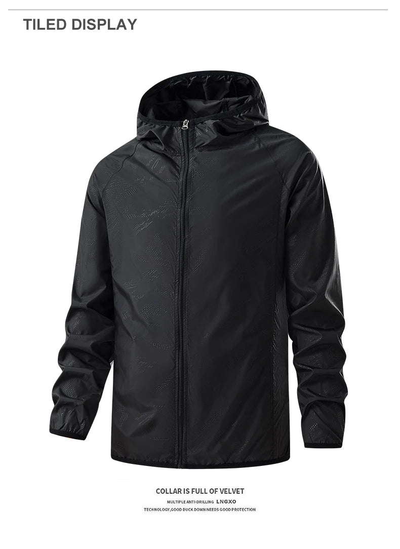 Waterproof Hiking Jackets for Men and Women Sun Protection, Windbreaker, Camping, Climbing,Rain