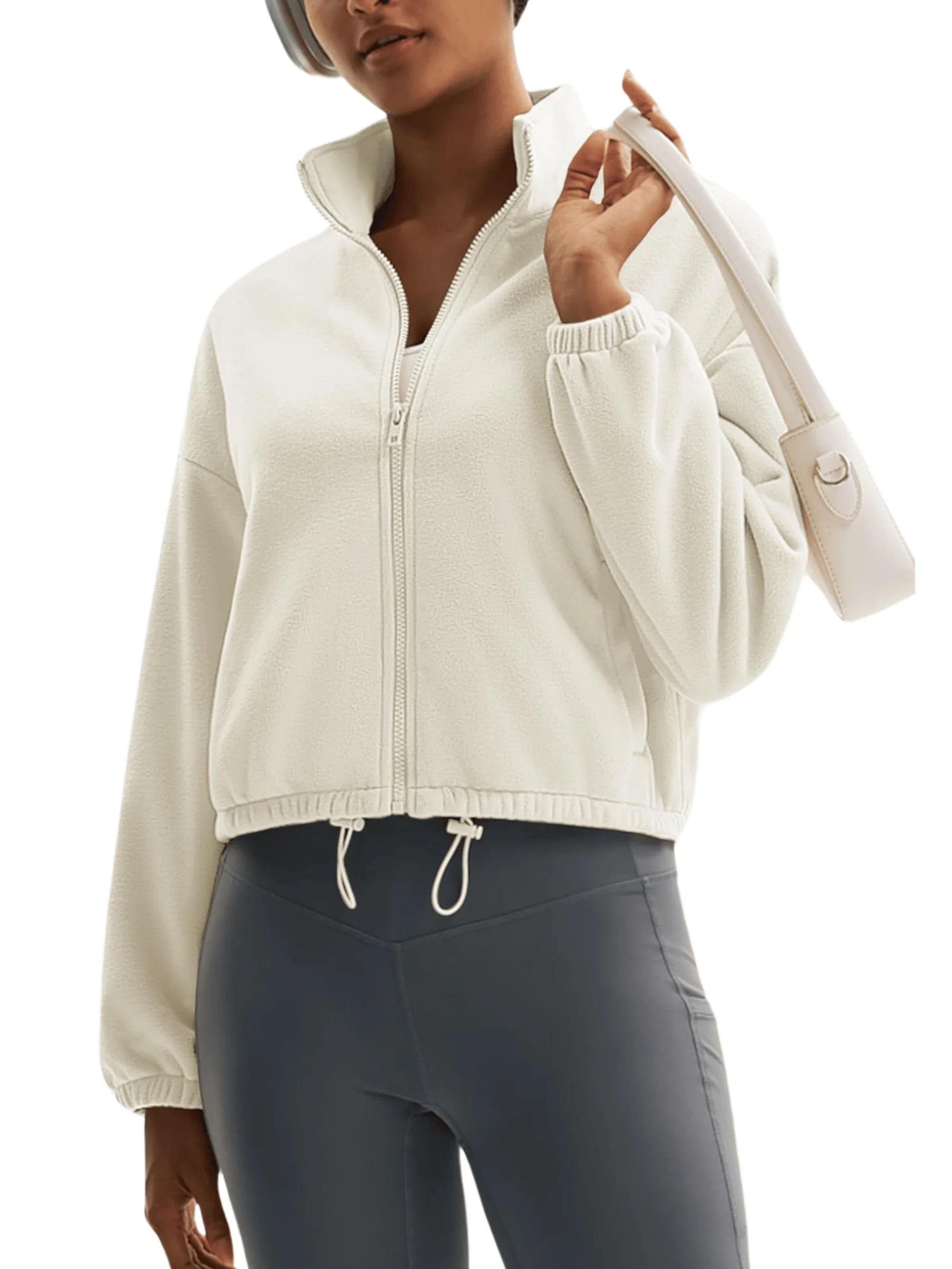 Winter Fleece Cropped Jacket Women