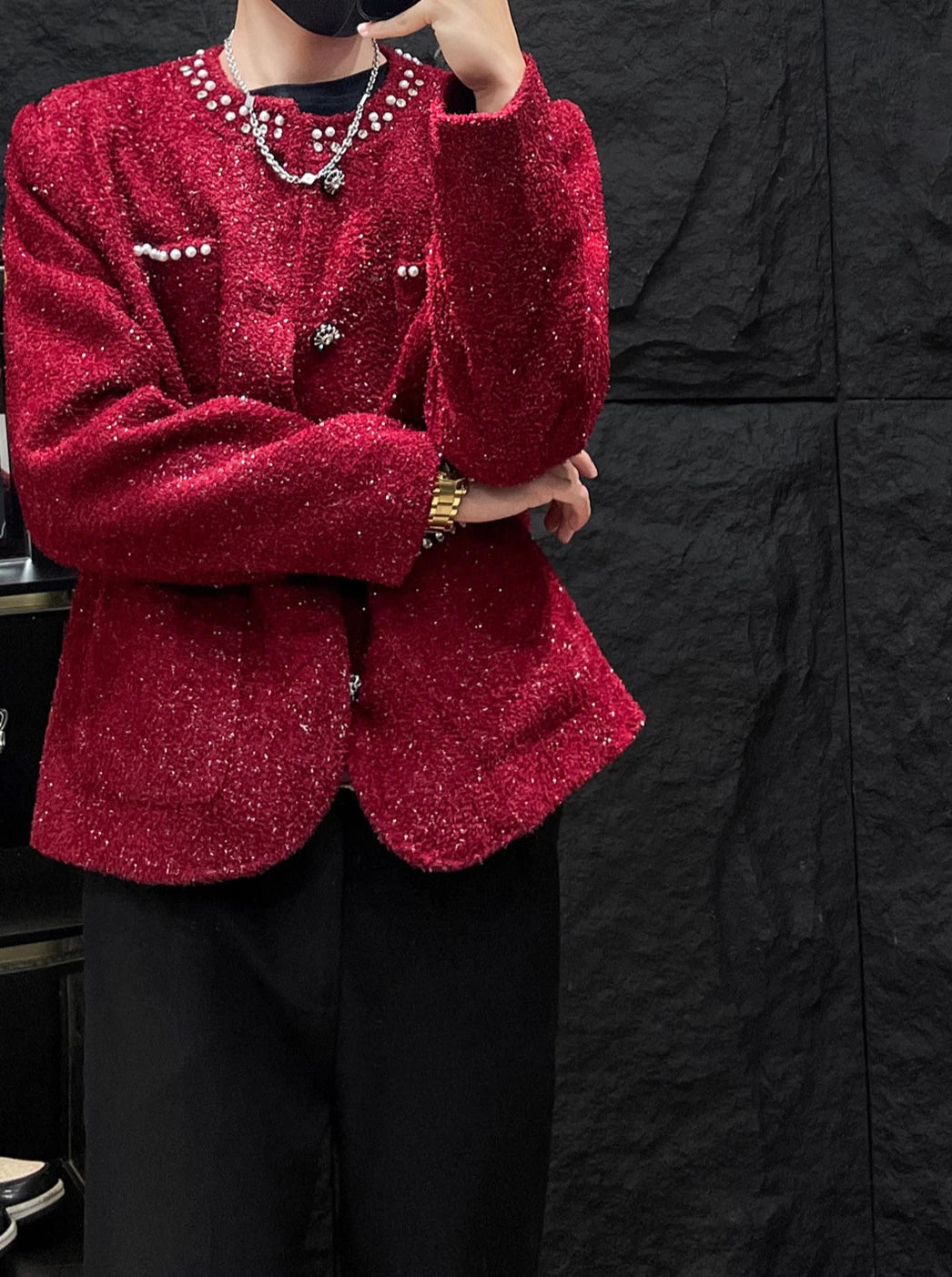 Round Neck Jackets High-End Luxury