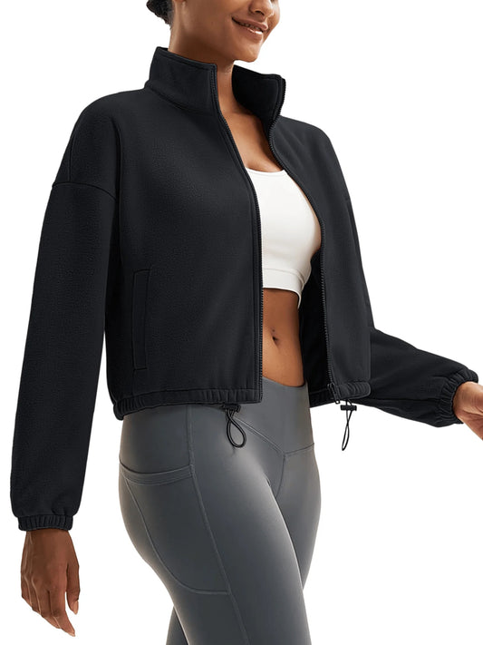 Winter Fleece Cropped Jacket Women