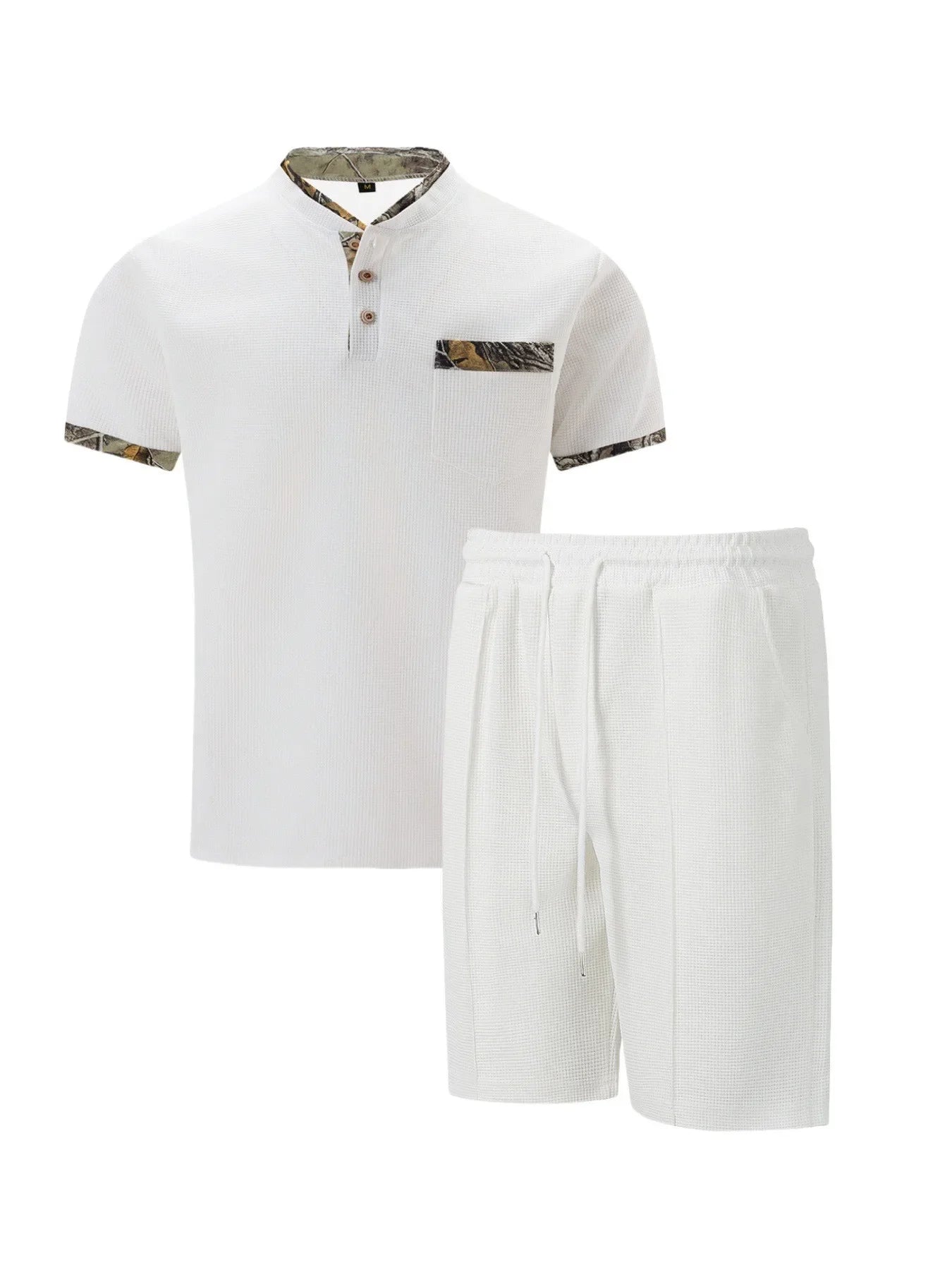 Men Sports Polo Suit Short Sleeve Stylish Zipper