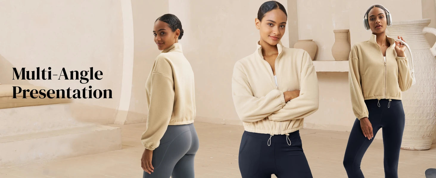 Winter Fleece Cropped Jacket Women