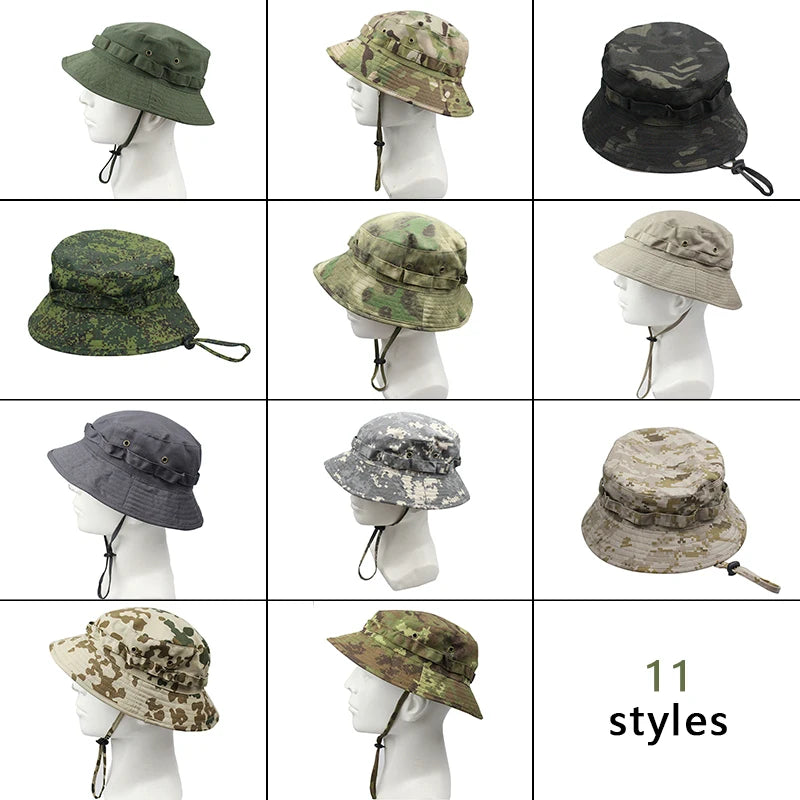 Bucket Tactical Sunscreen Camouflage Hat