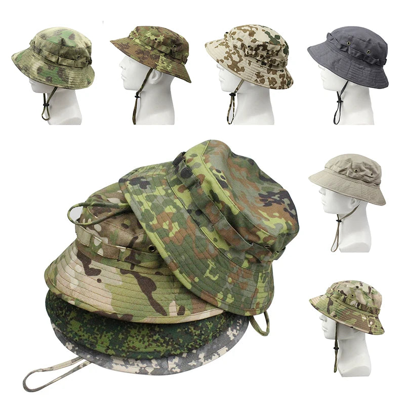 Bucket Tactical Sunscreen Camouflage Hat