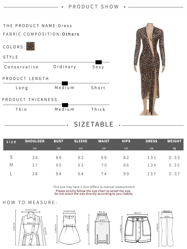 kliou Leopard Attractive Women Maxi Dress