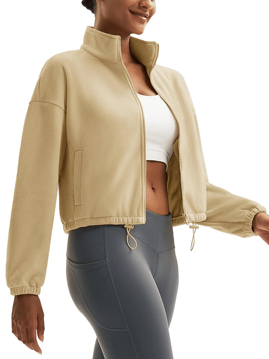Winter Fleece Cropped Jacket Women