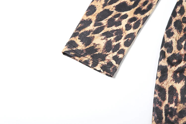 kliou Leopard Attractive Women Maxi Dress