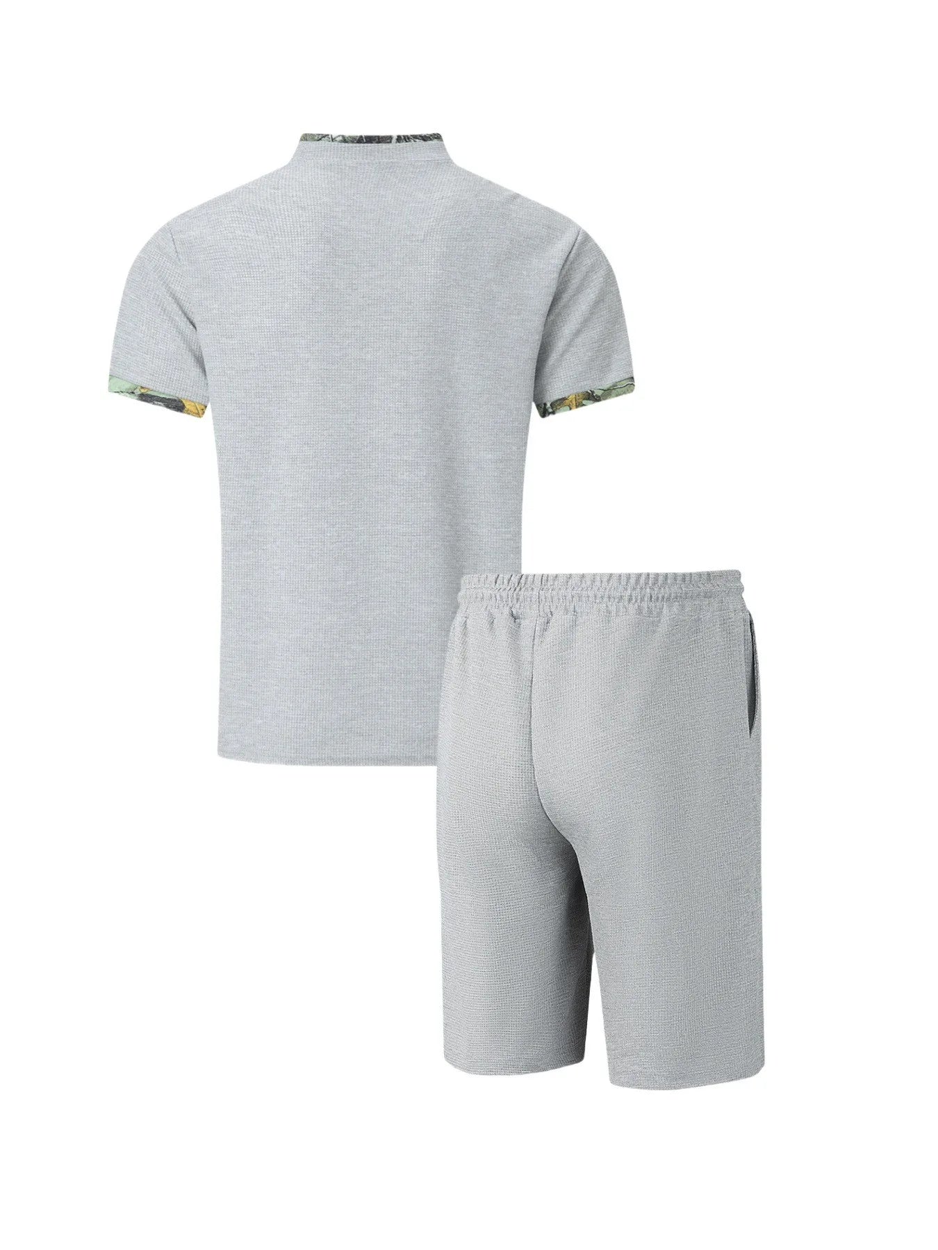 Men Sports Polo Suit Short Sleeve Stylish Zipper