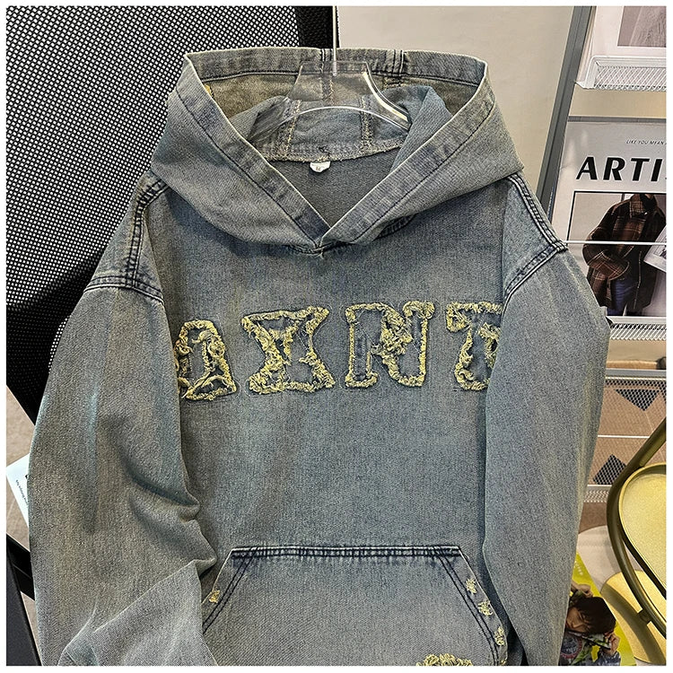 American Fashion Streetwear Ripped Hooded Jackets