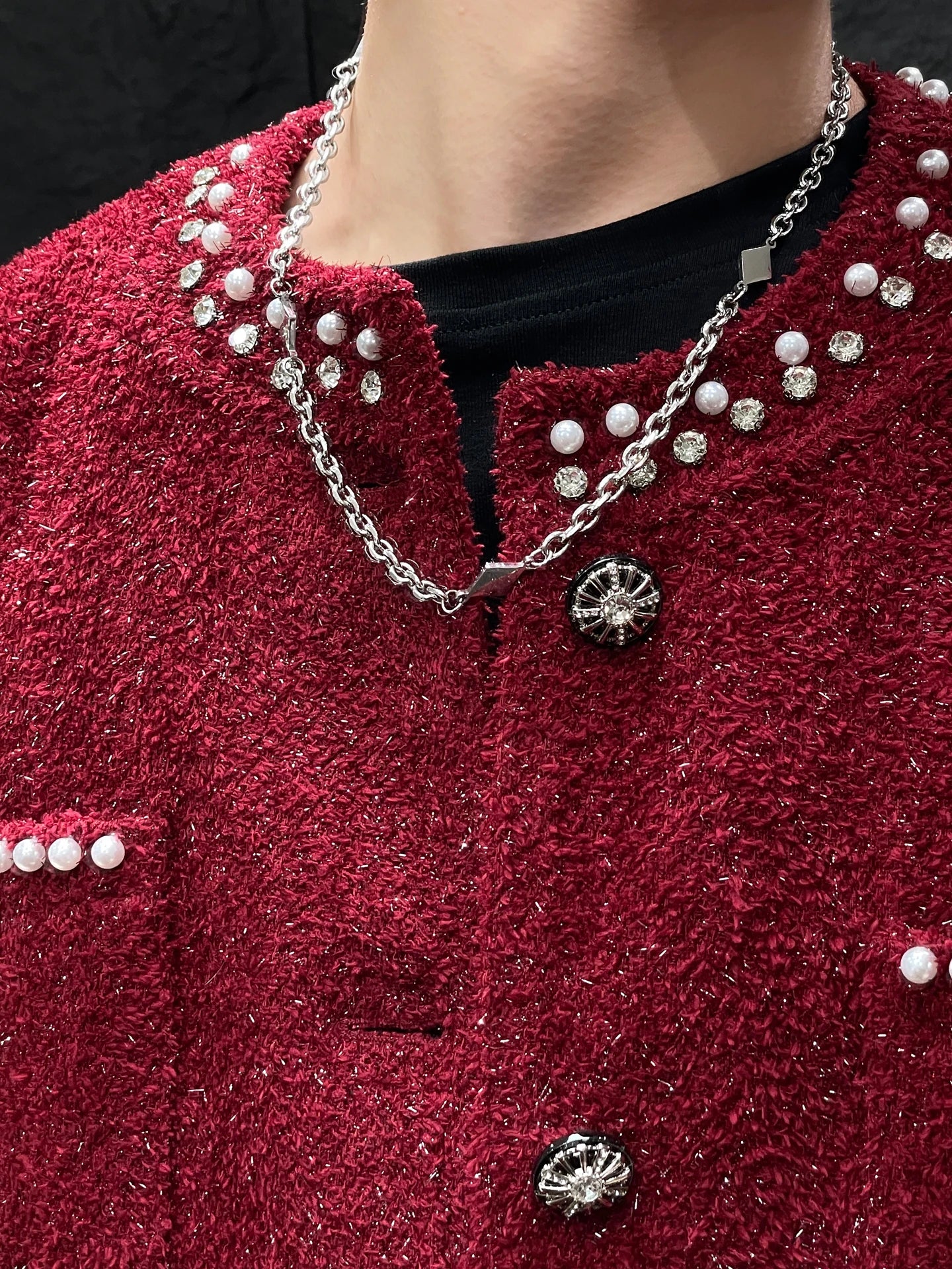 Round Neck Jackets High-End Luxury