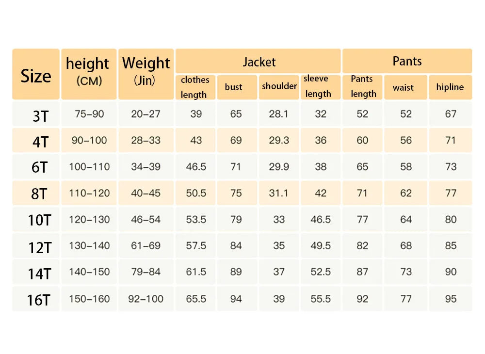 Kids' Orange Single-Breasted Suit (Jacket + Trousers)