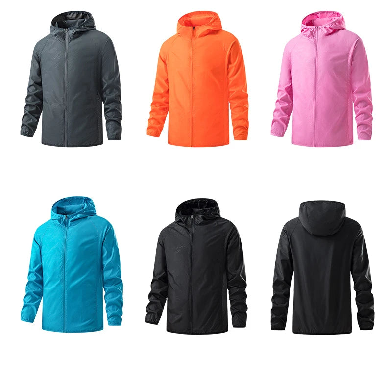 Waterproof Hiking Jackets for Men and Women Sun Protection, Windbreaker, Camping, Climbing,Rain