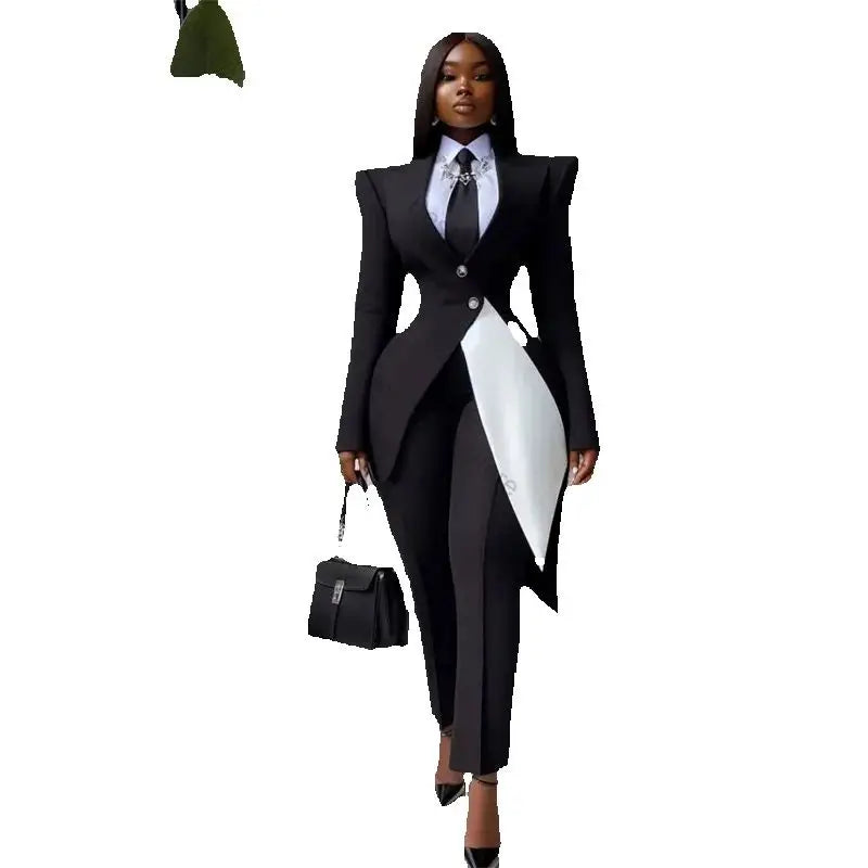 Women Suit Pants Set 2 Pcs Blazer+Trousers