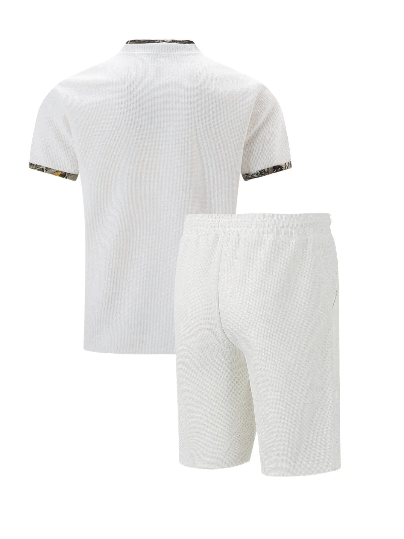 Men Sports Polo Suit Short Sleeve Stylish Zipper