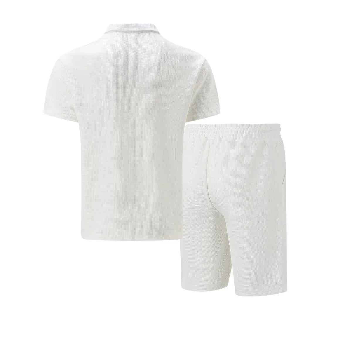 Men Sports Polo Suit Short Sleeve Stylish Zipper