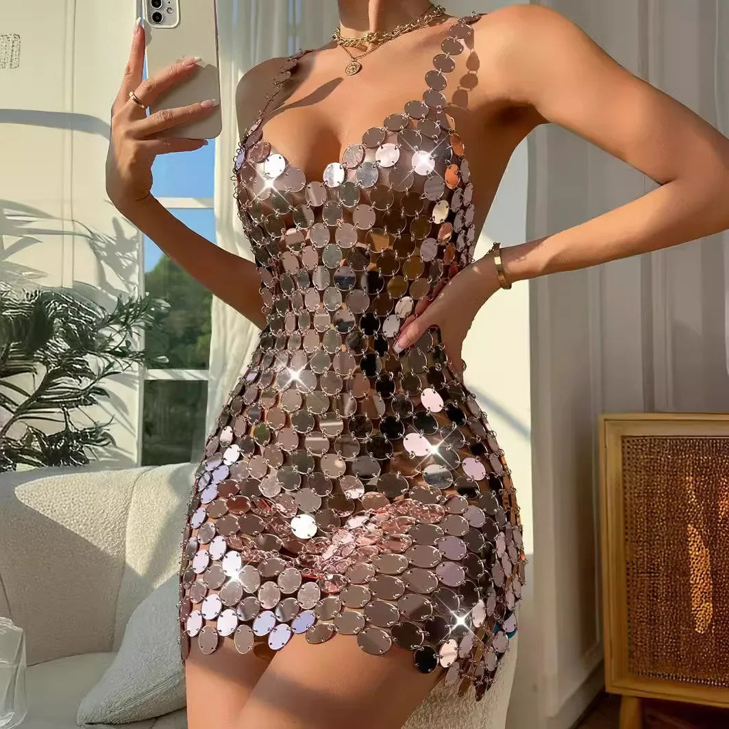 New Style Punk Style Sexy Acrylic Dress