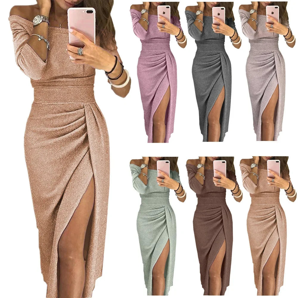 2025 Asymmetrical Split Pencil Dresses