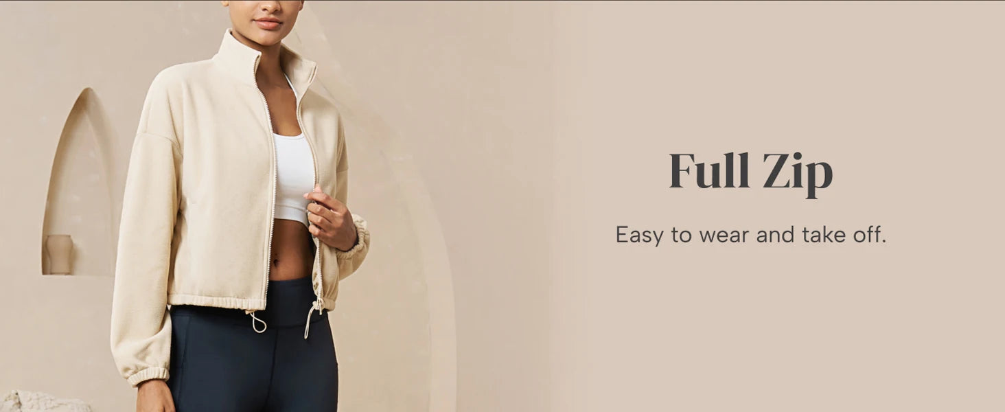 Winter Fleece Cropped Jacket Women