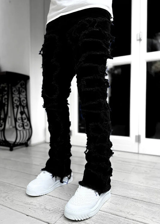 Jeans Ripped Slim Fit Patch
