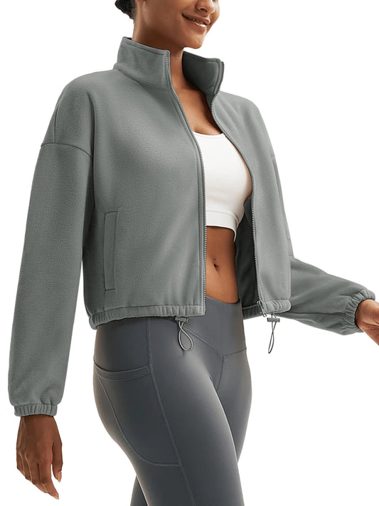 Winter Fleece Cropped Jacket Women
