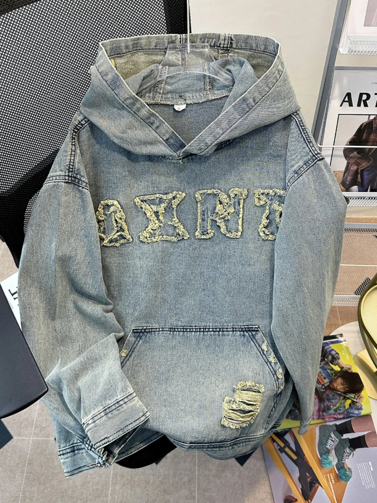 American Fashion Streetwear Ripped Hooded Jackets