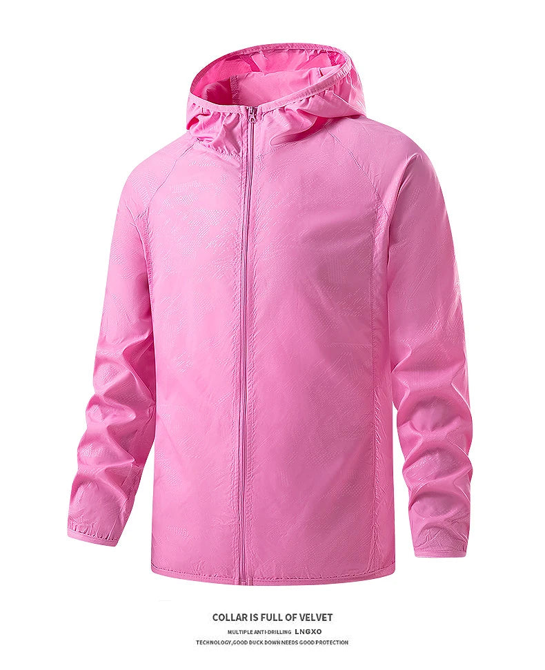 Waterproof Hiking Jackets for Men and Women Sun Protection, Windbreaker, Camping, Climbing,Rain