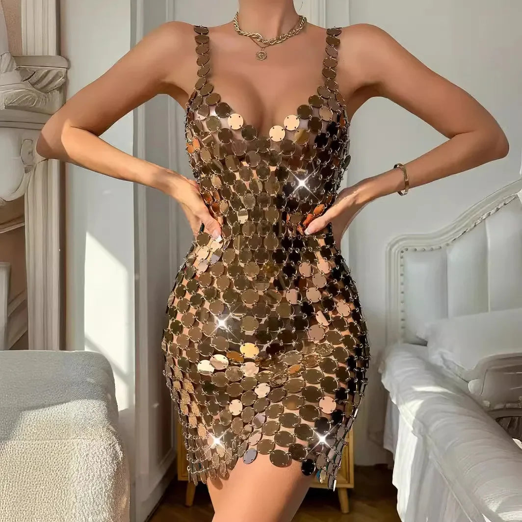 New Style Punk Style Sexy Acrylic Dress