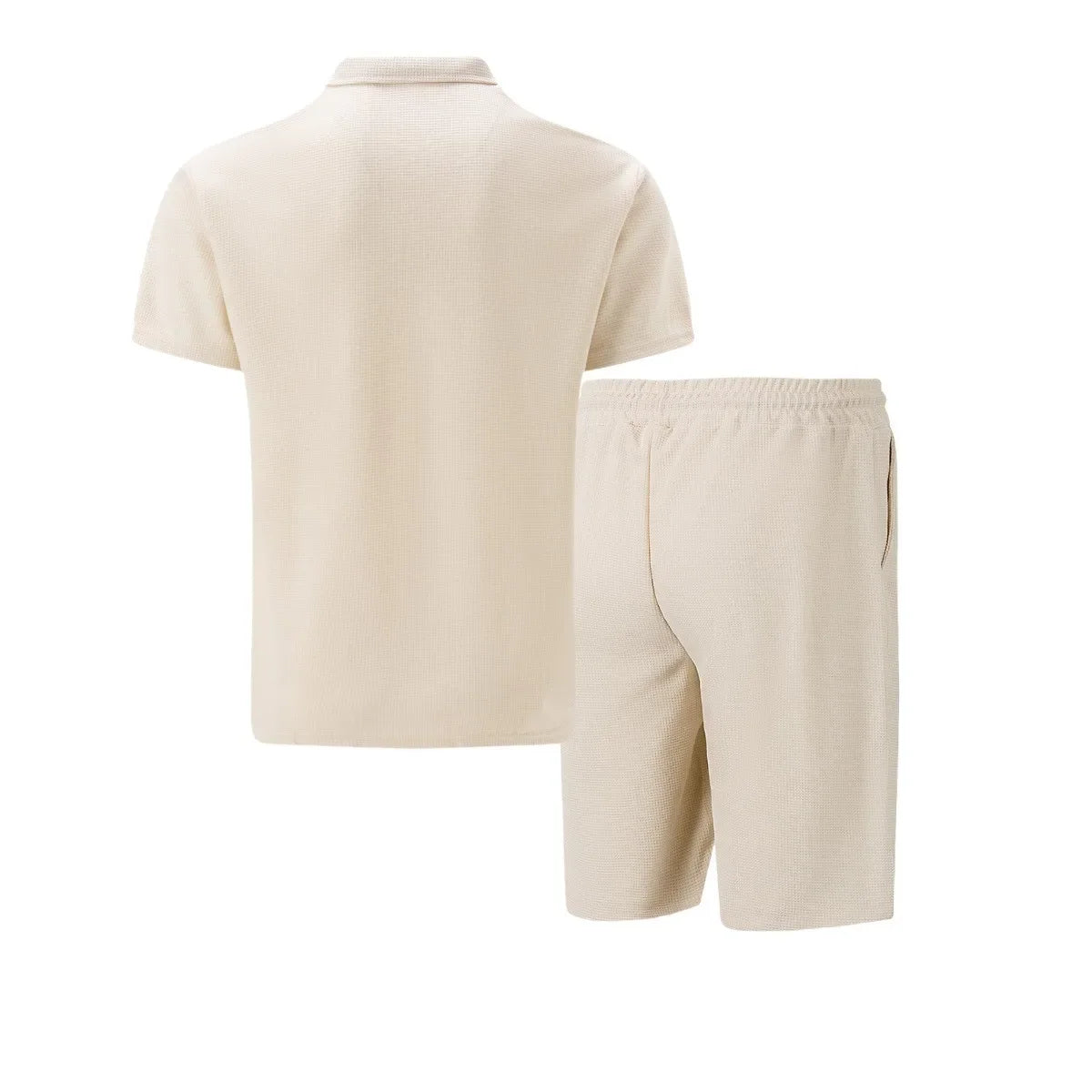 Men Sports Polo Suit Short Sleeve Stylish Zipper