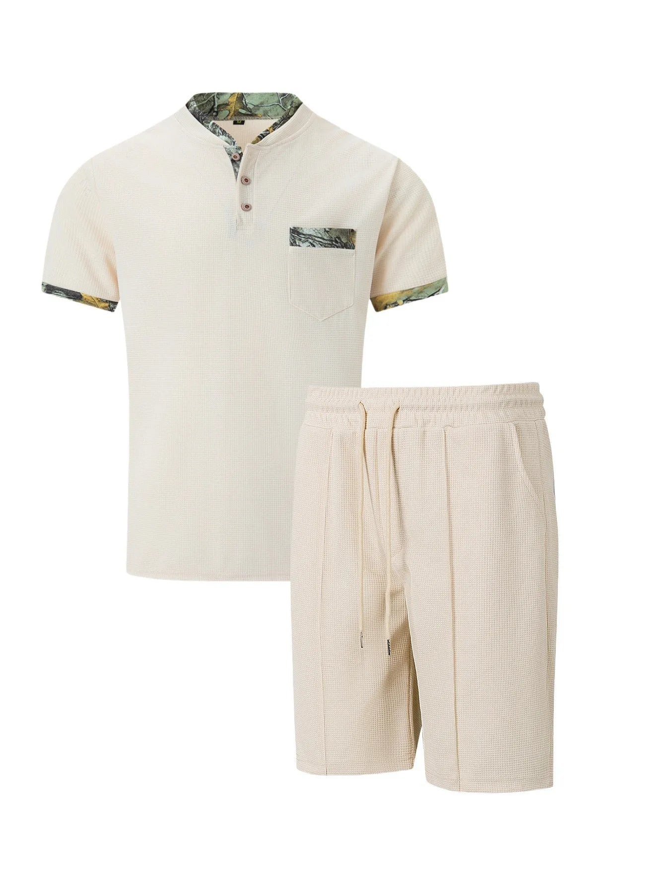 Men Sports Polo Suit Short Sleeve Stylish Zipper
