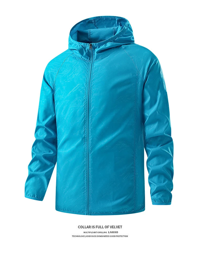 Waterproof Hiking Jackets for Men and Women Sun Protection, Windbreaker, Camping, Climbing,Rain