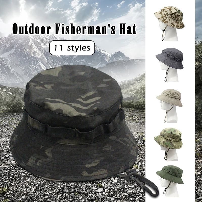Bucket Tactical Sunscreen Camouflage Hat