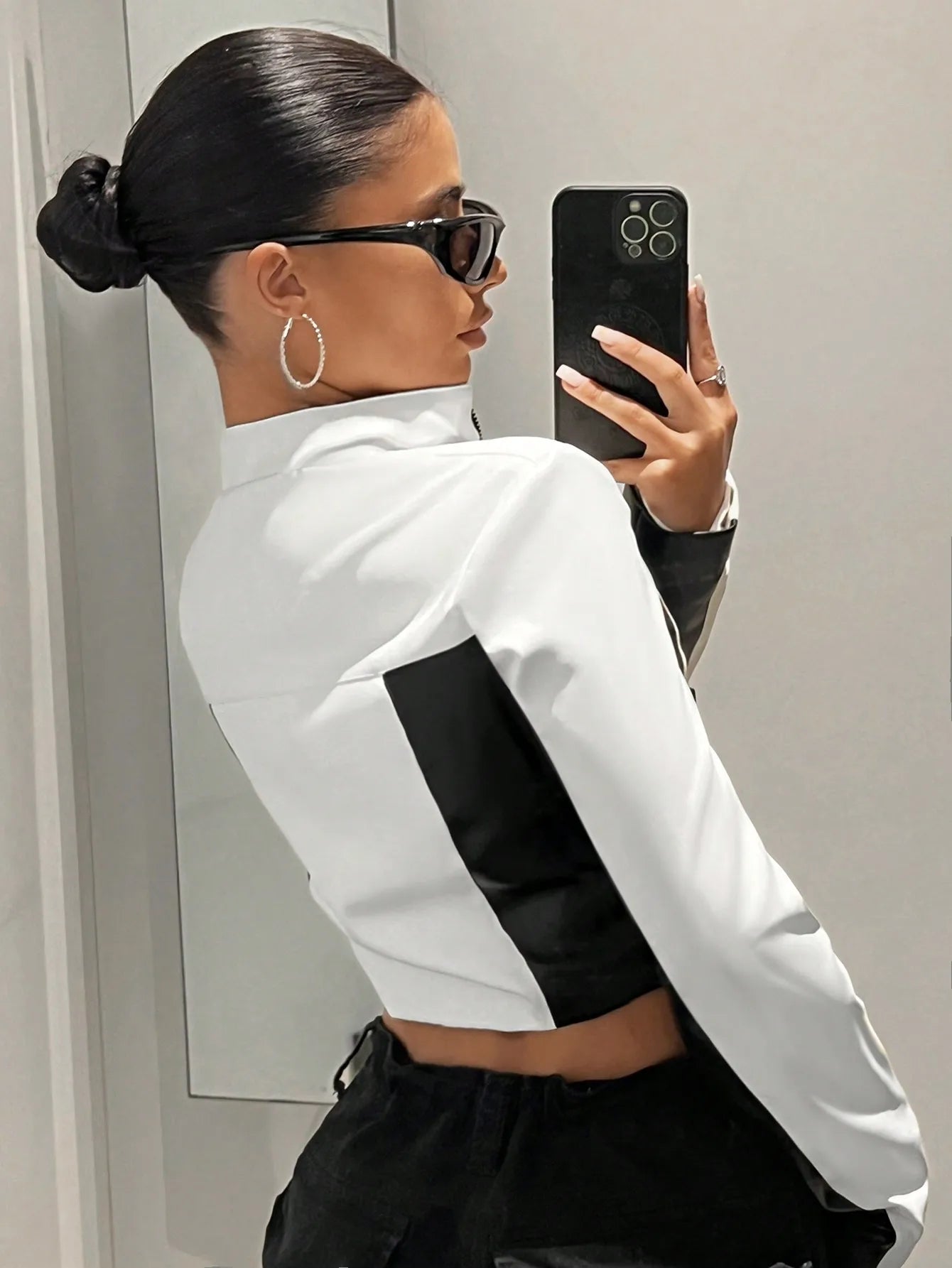 Jackets Y2K Black White