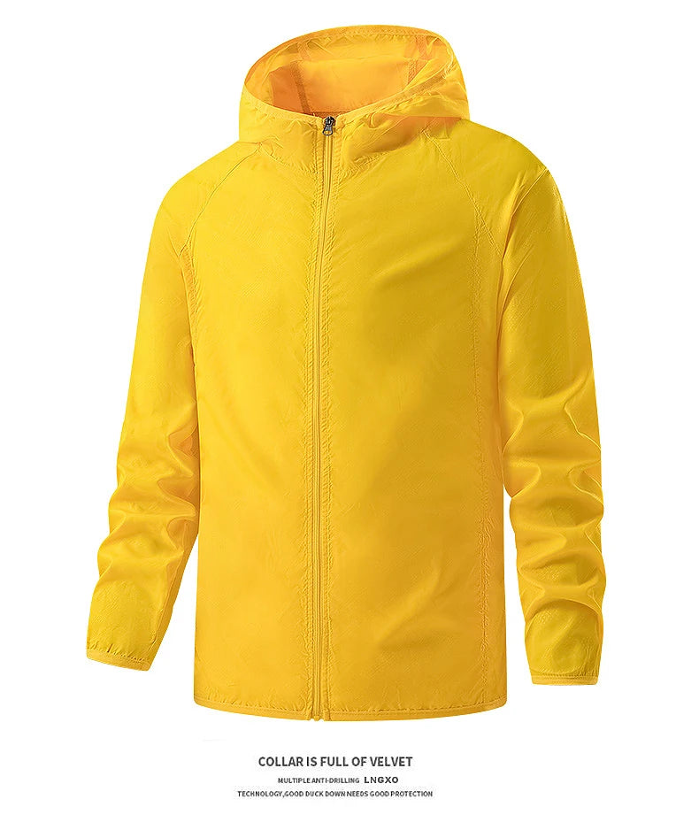 Waterproof Hiking Jackets for Men and Women Sun Protection, Windbreaker, Camping, Climbing,Rain