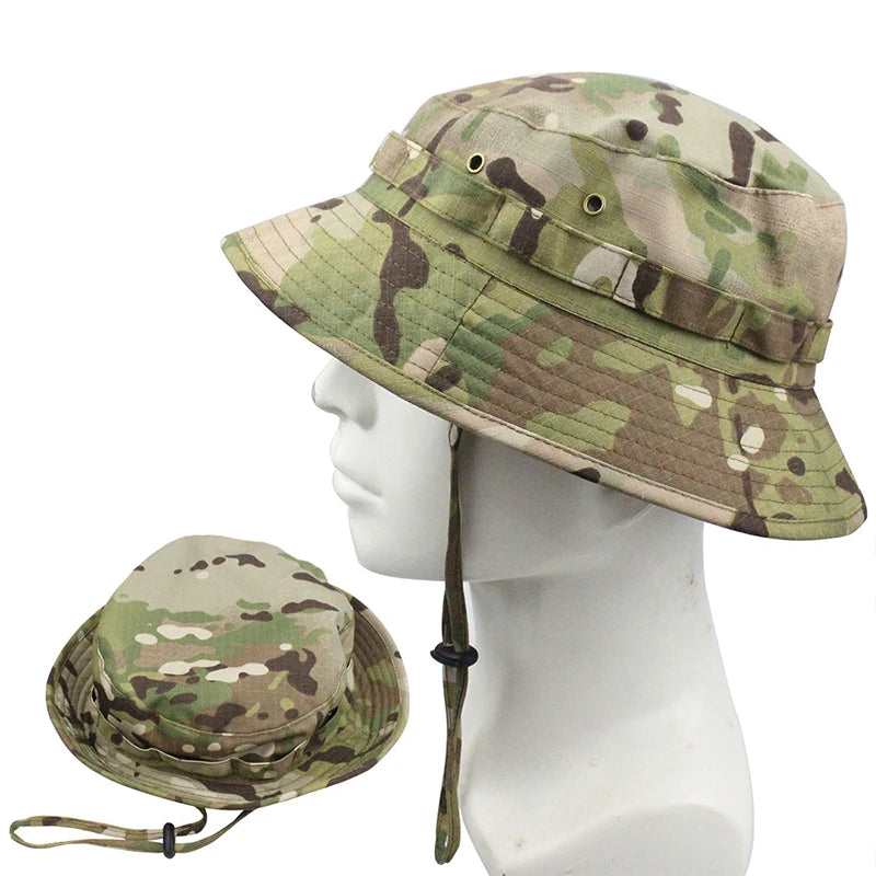 Bucket Tactical Sunscreen Camouflage Hat